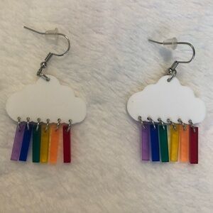Rainbow cloud earrings ☁️🌈